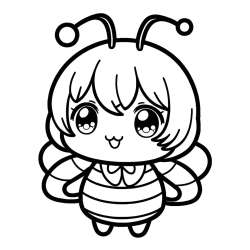 Coloring Pages of Bees