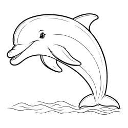 Coloring Pages of Dolphins