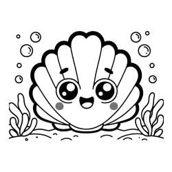 Seashell Coloring Pages