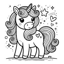 Unicorn Coloring Pages
