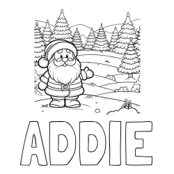 Online Created Coloring Page - ADDIE Coloring Page and Coloring Page of a Cheerful Santa Claus