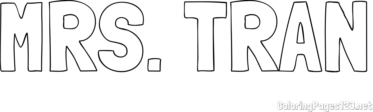 MRS. TRAN Coloring Page