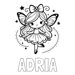 Online Created Coloring Page - ADRIA Coloring Page and Cute Magical Fairy