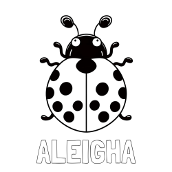 Online Created Coloring Page - ALEIGHA Coloring Page and Easy Ladybug Coloring Page
