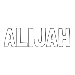 ALIJAH Coloring Page