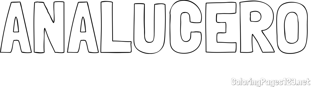 ANALUCERO Coloring Page