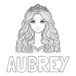 Online Created Coloring Page - AUBREY Coloring Page and Princess Coloring Page