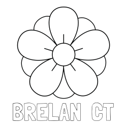 BRELAN  C-T Coloring Page and Flower Without Stem Coloring Page