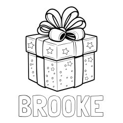 Online Created Coloring Page - BROOKE Coloring Page and Christmas Gift Coloring Page