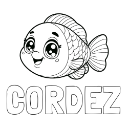 CORDEZ Coloring Page and Free Coloring Page of a Smiling Fish