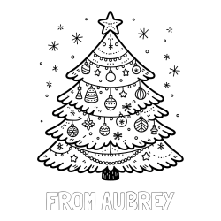 Online Created Coloring Page - FROM AUBREY Coloring Page and Coloring Page of a Beautiful Christmas Tree