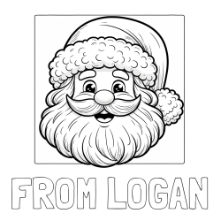 Online Created Coloring Page - FROM LOGAN Coloring Page and Free Coloring Page of Smiling Santa Claus
