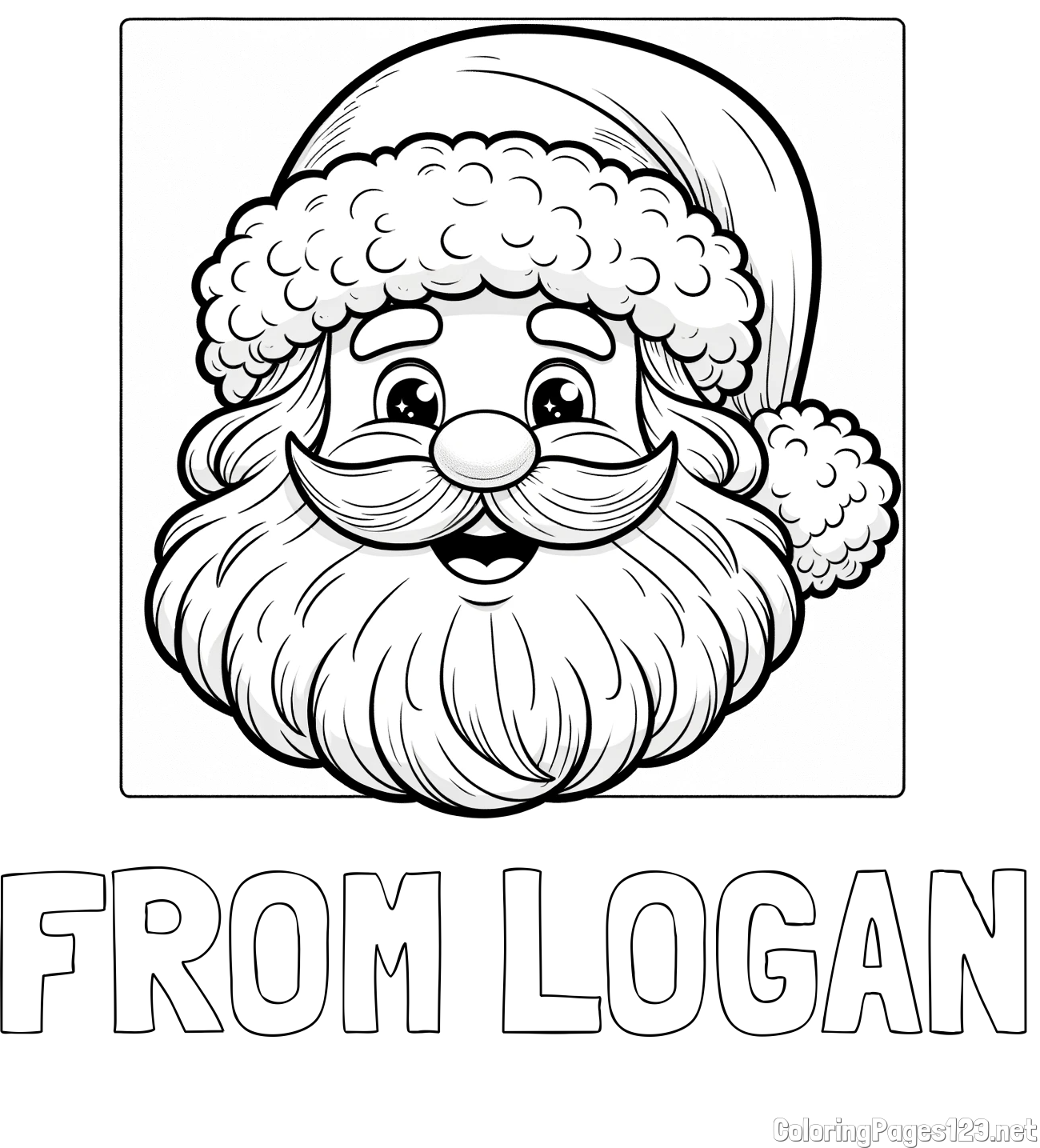FROM LOGAN Coloring Page and Free Coloring Page of Smiling Santa Claus