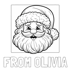 Online Created Coloring Page - FROM OLIVIA Coloring Page and Free Coloring Page of Smiling Santa Claus