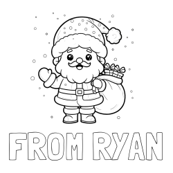 Online Created Coloring Page - FROM RYAN Coloring Page and Free Coloring Page of Santa Claus with Presents