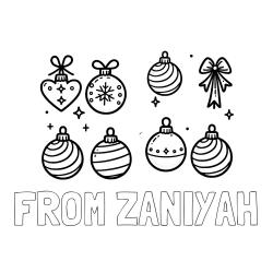 Online Created Coloring Page - FROM ZANIYAH Coloring Page and Coloring Page of Christmas Ornaments