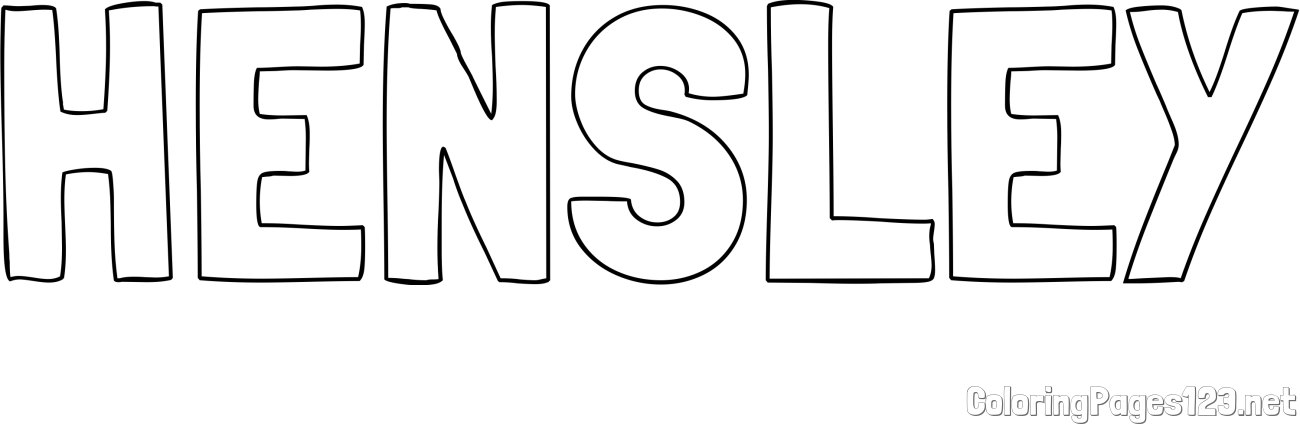 HENSLEY Coloring Page