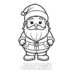 Online Created Coloring Page - JAISHAWN Coloring Page and Adorable Santa Claus Coloring Page
