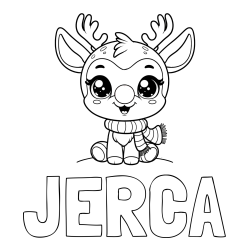 JERCA Coloring Page and Free Coloring Page of Adorable Rudolph