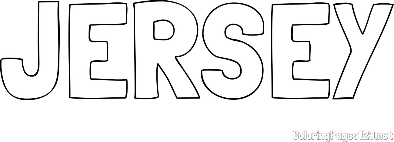 JERSEY Coloring Page