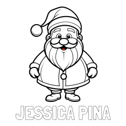 JESSICA PINA Coloring Page and Adorable Santa Claus Coloring Page for kids