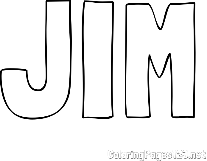 JIM Coloring Page