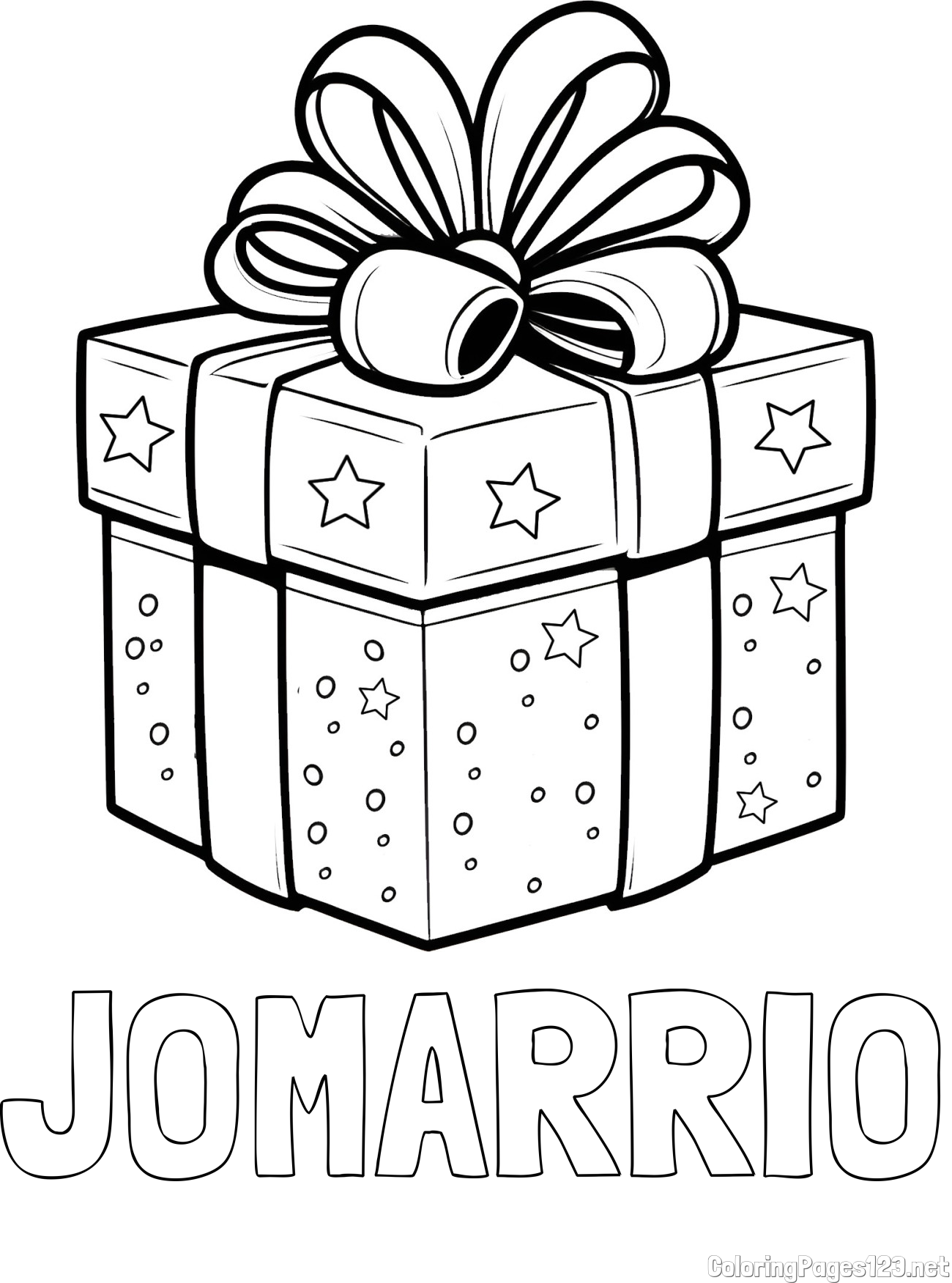 JOMARRIO Coloring Page and Christmas Gift Coloring Page