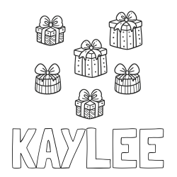 Online Created Coloring Page - KAYLEE Coloring Page and Cute Coloring Page of Christmas Presents