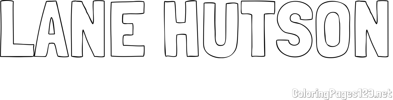 LANE HUTSON Coloring Page