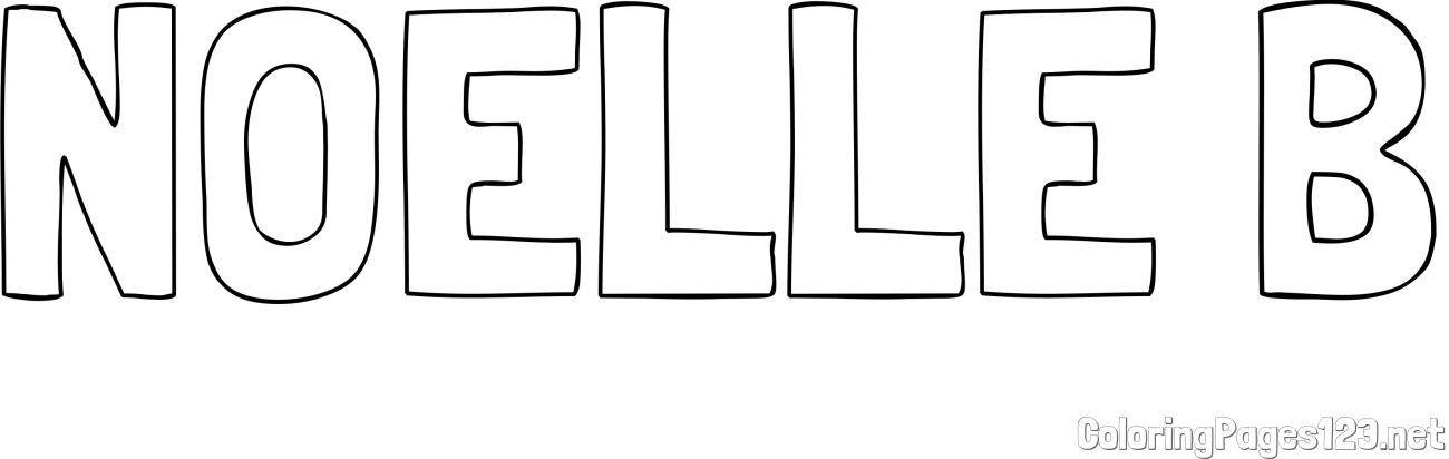 NOELLE B Coloring Page