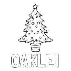 OAKLEI Coloring Page and Beautiful Christmas Tree Coloring Page