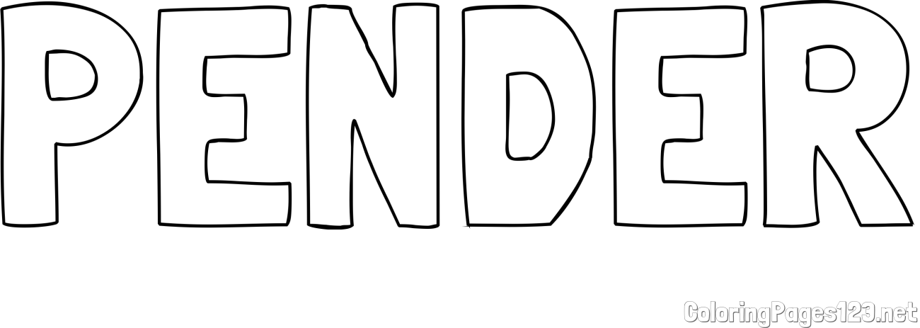 PENDER Coloring Page