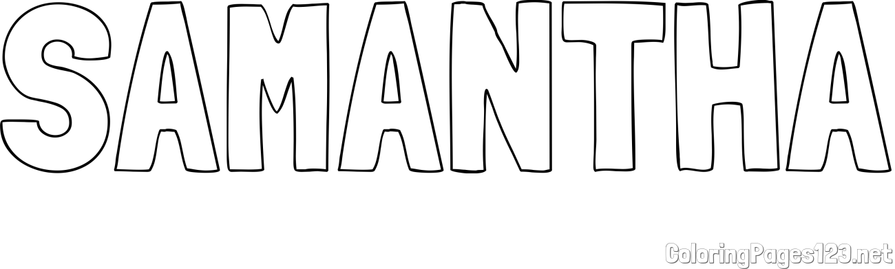 SAMANTHA Coloring Page