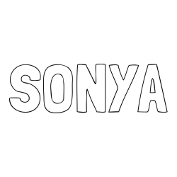 SONYA Coloring Page