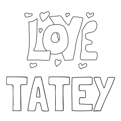 Online Created Coloring Page - TATEY Coloring Page and Coloring Page of LOVE ❤❤😍