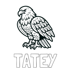 Online Created Coloring Page - TATEY Coloring Page and Kids’ Eagle Coloring Page