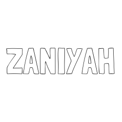 ZANIYAH Coloring Page