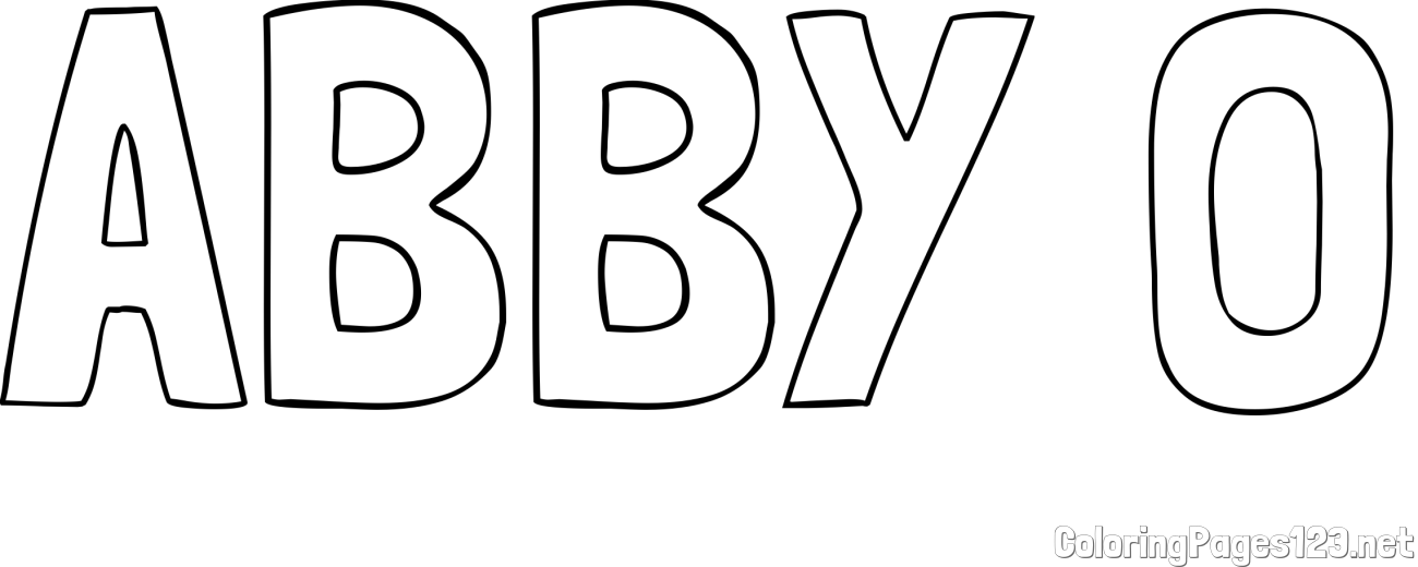 ABBY O Coloring Page