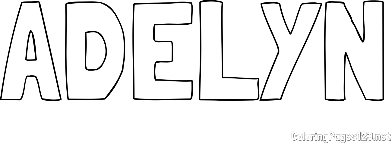ADELYN Coloring Page