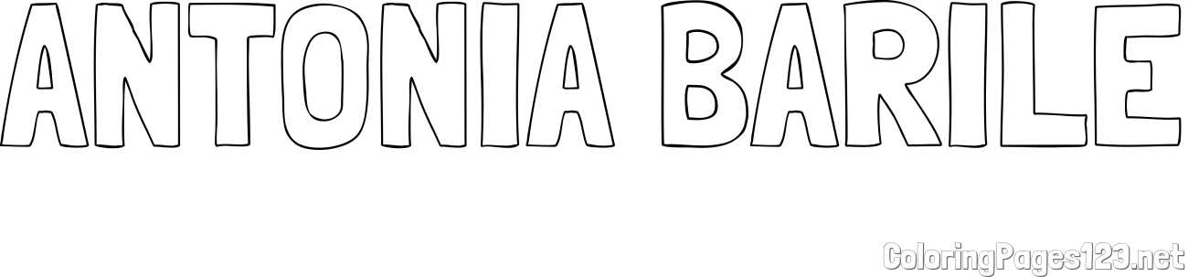 ANTONIA BARILE Coloring Page