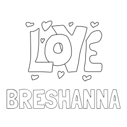 Online Created Coloring Page - BRESHANNA Coloring Page and Coloring Page of LOVE ❤❤😍