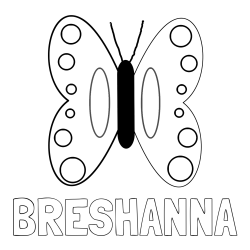 Online Created Coloring Page - BRESHANNA Coloring Page and Easy Butterfly Coloring Page