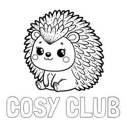 Online Created Coloring Page - COSY CLUB Coloring Page and Cute Hedgehog Coloring Page