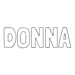 DONNA Coloring Page