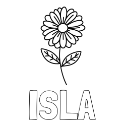 Online Created Coloring Page - ISLA Coloring Page and Flower Coloring Page