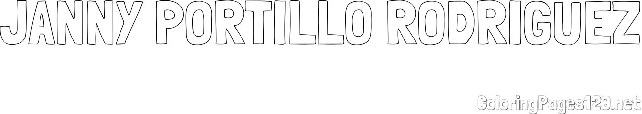 JANNY PORTILLO RODRIGUEZ Coloring Page