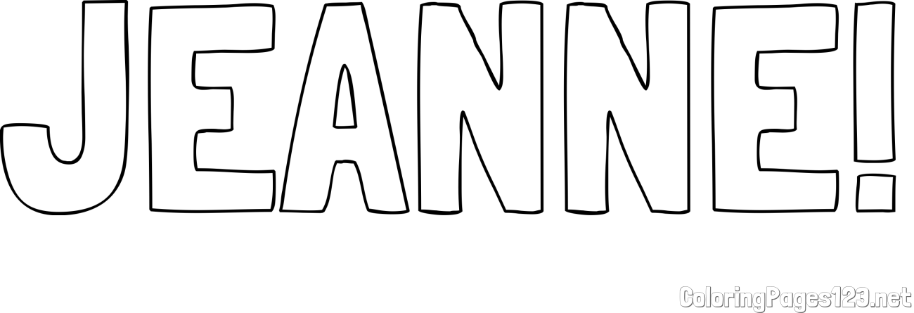 JEANNE! Coloring Page