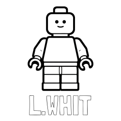 Online Created Coloring Page - L.WHIT Coloring Page and Easy LEGO Character Coloring Page