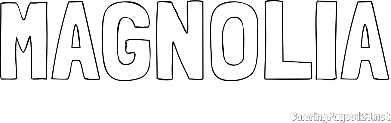 MAGNOLIA Coloring Page