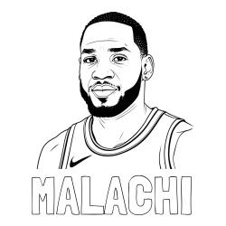 Online Created Coloring Page - MALACHI Coloring Page and NBA Coloring Page